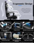 Yaheetech Ergonomic Gaming Chair with Massage Support