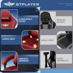 GTPLAYER High Back Gaming Chair with Footrest