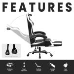 N-GEN GAMING Ergonomic Video Gaming Chair with Footrest