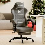 YAMOBO Ergonomic Gaming Chair with Footrest and Massage