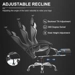 GTPLAYER Adjustable Gaming Chair with Footrest and Support
