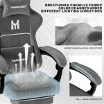YAMOBO Ergonomic Gaming Chair with Footrest and Massage