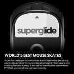 Superglide Glass Mouse Skates - Super Smooth Glide, Polished Round Edge, Super Fast Gaming Mouse Feet with Durable Sole for Logitech G Pro X Superlight1 (Type-S, White)