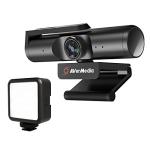 AVerMedia PW513 Live Streamer CAM Light, 4K Ultra HD USB Webcam with Rechargeable Mini RGB Light for Gaming and Live Streaming, Works with OBS, Streamlabs, Zoom, Teams and Skype