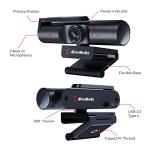 AVerMedia 4K webcam for PC, Gaming Camera for Streaming, Video Calls, Built-in Mic, Privacy Cover, for Teams, Google Meet, Zoom, OBS and more, for PC/Mac - PW513 Live Streamer CAM