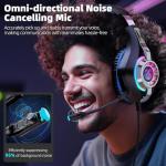 Gaming Headset for PC, Ps5, Switch, Mobile, Gaming Headphones for Nintendo with Noise Canceling Mic, Deep Bass Stereo Sound