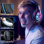Gaming Headset for PC, Ps5, Switch, Mobile, Gaming Headphones for Nintendo with Noise Canceling Mic, Deep Bass Stereo Sound
