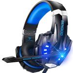 BENGOO G9000 Stereo Gaming Headset for PS4 PC Xbox One PS5 Controller, Noise Cancelling Over Ear Headphones with Mic, LED Light, 7.1 Surround Sound, Soft Memory Earmuffs for Nintendo Xbox Series X|S