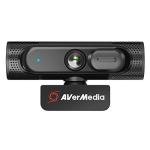 AVerMedia Live Streamer CAM 315, Webcam, 1080p/60fps Recording, Microphones, Fixed Focus, Wide Adjustable Field of View, Works with Skype, Zoom, Teams - Black