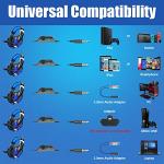 BENGOO G9000 Stereo Gaming Headset for PS4 PC Xbox One PS5 Controller, Noise Cancelling Over Ear Headphones with Mic, LED Light, 7.1 Surround Sound, Soft Memory Earmuffs for Nintendo Xbox Series X|S