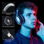 EKSA E1000 USB Gaming Headset for PC, Computer Headphones with Microphone/Mic Noise Cancelling, 7.1 Surround Sound, RGB Light - Wired Headphones for PS4, PS5 Console, Laptop, Call Center