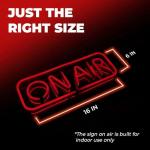 ON AIR Neon Signs, LED Studio Live Decorative Lights, Streaming Recording Sign, USB Connected, for Streamers Influencers Gamers Room Bar Club Home Party Decoration… (Red)