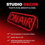 ON AIR Neon Signs, LED Studio Live Decorative Lights, Streaming Recording Sign, USB Connected, for Streamers Influencers Gamers Room Bar Club Home Party Decoration… (Red)