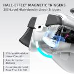 Machenike G5PRO Max SE 1000HZ Wireless Gaming Controller for NS/PC/iOS/Android with Charging Dock,PC Controller Hall Effect Joystick/Triggers/Gyroscope,RGB Backlight, Gray