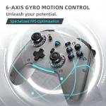 Machenike G5PRO Max SE 1000HZ Wireless Gaming Controller for NS/PC/iOS/Android with Charging Dock,PC Controller Hall Effect Joystick/Triggers/Gyroscope,RGB Backlight, Gray