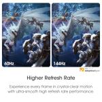 Sceptre New 22-Inch Gaming Monitor, FHD 1080p, Up to 144Hz, HDMI, DisplayPort, Built-in Speakers, Machine Black (E225W-FW144 Series, 2026)