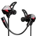 KASOTT Battle Buds Pro in-Ear Gaming Headset with Dual Microphone, Mute and Volume Control, Wired Earphones for Mobile Gaming, Nintendo Switch, Xbox One, PS, PC (Black)