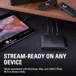 Elgato 4K S – External Capture Card for PS5, Xbox Series X/S, Switch 2, PC, Mac, iPad | 4K60, 1440p120, or 1080p240 Passthrough and Capture, HDR10, VRR, USB-C, Near-Zero Latency