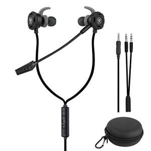 BlueFire Wired Gaming Earphone 3.5 MM E-Sport Earphone Noise Cancelling Stereo Bass Gaming Headphone with Adjustable Mic for PS4, Xbox One, Laptop, Cellphone, PC (Black)