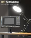 UBeesize 10" Key Light for Streaming, Desk Ring Light with Adjustable Arm, Zoom Lighting for Home Office, Gaming, Podcast, Video Calls, and Recording