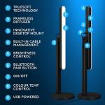 Logitech G Litra Beam Premium LED Gaming Key Light with TrueSoft, Adjustable Desktop Mount, Brightness/Color Temp Settings, Desktop App Control for PC/Mac - Graphite