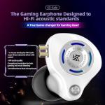 KZ Gale Wired Earbuds with Microphone, HiFi Deep Bass Comfort-Fit Ear Buds for Gaming, Super-Linear Driver IEM for Gaming, Compatible for PC, PS5, PS4, Nintendo, Switch, Steam Deck (3.5, White)