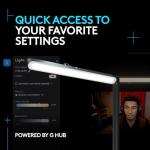 Logitech G Litra Beam Premium LED Gaming Key Light with TrueSoft, Adjustable Desktop Mount, Brightness/Color Temp Settings, Desktop App Control for PC/Mac - Graphite