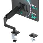 WALI Single Monitor Mount for 13-34 inch Screens, Adjustable Single Monitors Arm, Regular Screen up to 32 inch, 26.4lbs, Computer Monitor Stand for Desk, VESA 75/100mm (GSMP001N), Black