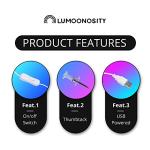 Lumoonosity Live Neon Sign - Blue&Pink LED On Air Light for Streamers/Influencers/Gamers - Streaming/Recording Live Neon Signs for Studio, Game Room, Bedroom