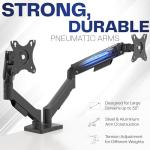 VIVO Dual Monitor Stand, Fully Adjustable Arms for 17 to 32 inch Screens, Mechanical Articulating Desk Mount, Gaming and Office Setups, VESA 75x75, 100x100, Max 19.8 lbs, Classic, Black, STAND-V002O