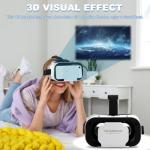 VR Headset, 3D VR Glasses Virtual Reality Headset for Kids & Adults with Controller Universal Virtual Reality Goggles Compatible 4.7-6.5" for Movies,TV Video Games