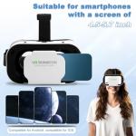 VR Headset, 3D VR Glasses Virtual Reality Headset for Kids & Adults with Controller Universal Virtual Reality Goggles Compatible 4.7-6.5" for Movies,TV Video Games