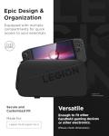 Lenovo Legion Sling Bag, Waterproof Carrying Case Bag for Legion Go Gaming Console, Black, Custom Fit Console Carrier, Adjustable Shoulder Strap, Multiple Compartments, Durable and Stylish Design