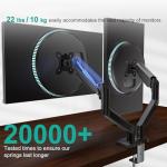 WALI Dual Monitor Stand for 13-32 inch Computer Screens, Dual Monitor Arms for 2 Monitors Holds up to 22 lbs, Height Adjustable Dual Monitors Mount, VESA 75x75/100x100mm (GSMP002N), Black