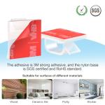 60 PCS XHF 5/8” Adhesive Cable Wire Clips Clear, Outdoor Christmas Light Clips, Cable Staples Cable Management Wire Organizer Cord Holder for Under Desk, Car, Wall, TV PC Ethernet Cable