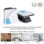 XHF 120 PCS Adhesive Cable Wire Clips Black, Outdoor Christmas Light Clips, Cable Management Wire Organizer Cord Holder for Under Desk, Car, Wall, TV PC Ethernet Cable