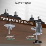 WALI Dual Monitor Stand for 13-32 inch Computer Screens, Dual Monitor Arms for 2 Monitors Holds up to 22 lbs, Height Adjustable Dual Monitors Mount, VESA 75x75/100x100mm (GSMP002N), Black