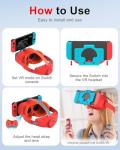 Upgraded VR Headset Compatible with Nintendo Switch & OLED, Adjustable 3D VR Glasses with Wide Compatibility for Switch, HD Lenses, No-Blur Immersive Gaming Experience