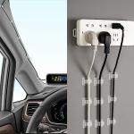 60 PCS XHF 5/8” Adhesive Cable Wire Clips Clear, Outdoor Christmas Light Clips, Cable Staples Cable Management Wire Organizer Cord Holder for Under Desk, Car, Wall, TV PC Ethernet Cable