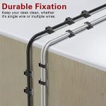 XHF 120 PCS Adhesive Cable Wire Clips Black, Outdoor Christmas Light Clips, Cable Management Wire Organizer Cord Holder for Under Desk, Car, Wall, TV PC Ethernet Cable