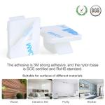 120 Pcs XHF Adhesive Cable Wire Clips White, Cable Staples Outdoor Cable Management Wire Organizer Cord Holder for Under Desk, Car, Wall, TV PC Ethernet Cable