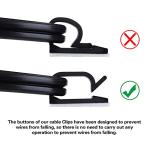 120 Pcs XHF Adhesive Cable Wire Clips White, Cable Staples Outdoor Cable Management Wire Organizer Cord Holder for Under Desk, Car, Wall, TV PC Ethernet Cable