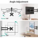 WALI TV Wall Mount Articulating LCD Monitor Full Motion 15 inch Extension Arm Tilt Swivel for Most 13 to 32 inch LED TV Flat Panel Screen with Mounting Holes up to 100x100mm (1330LM), Black