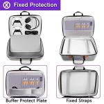 YOREPEK Hard Shell Carrying Case Compatible with PS5, PS5 Pro, Travel Protective Bag Suitable for Playstation 5 Digital Edition, Console, Controllers, Headset and Gaming Accessories, Grey