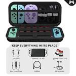 homicozy Glitter Carrying Case Compatible with Nintendo Switch OLED & Switch Console,Black Protective Hard Travel Case Shell Pouch for Nintendo Switch Console/Accessories,Switch Gaming Cases for Girls