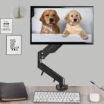 Suptek Monitor Mount Gas Spring Monitor Arm Desk Mount Fully Adjustable Fits 17 20 22 23 24 26 27 32 35 inch Monitors Weight Capacity up to 24.25 lbs