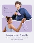 VRURC Portable Charger Power Bank, 10000mAh Travel Essentials Battery Pack, 5 Outputs 2 Inputs Slim Charging Bank Built-in Cables Cords for iPhone 17 16 15 14 13,Samsung,Android-Lavender(1 Pack)