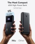 INIU 20000mAh Laptop Power Bank, Compact 65W PD Dual Fast Charging Portable Charger, Flight-Safe Battery Pack with USB C Cable for Travel MacBook iPad Tablet Switch iPhone 17 16 Pro Samsung S25