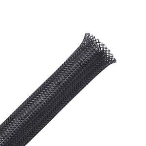 50ft - 1/4 inch & 1/2 inch PET Expandable Braided Sleeving – Black – Alex Tech Braided Cable Sleeve