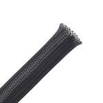 50ft - 1/4 inch & 1/2 inch PET Expandable Braided Sleeving – Black – Alex Tech Braided Cable Sleeve